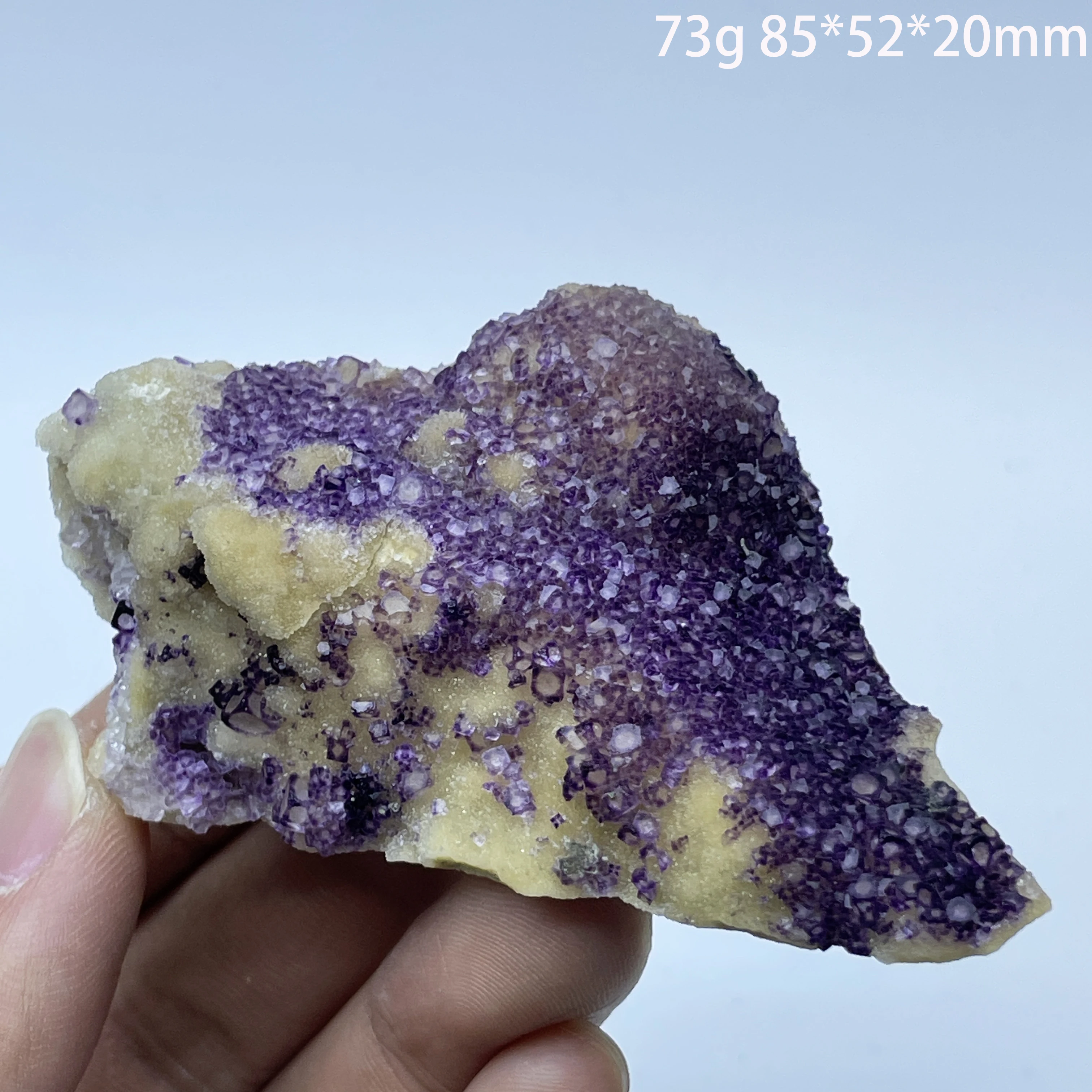 Natural Guizhou Purple Edge Fluorite Mineral Original Teaching Specimen Reiki Healing Stone Home Decor