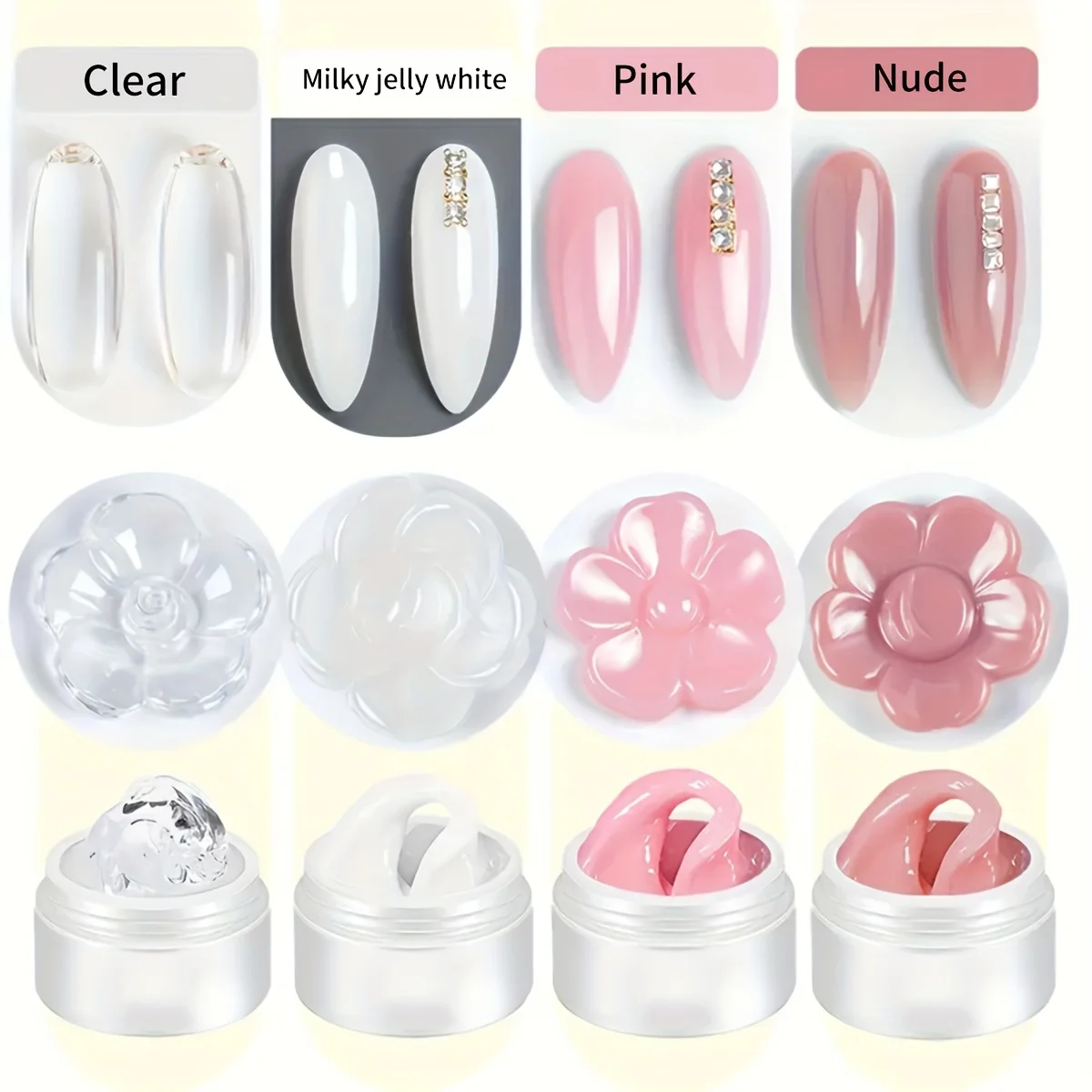 

Sculpting Gel 3D Nail Art Gel Non Stick Hand Solid Builder Hard Gels for Extension Carving Sculpting Beauty Nail Charms Beginner