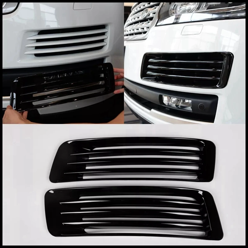 

Black Front Bumper Grille Air Vent Trim Cover For Land Rover Range Rover L405