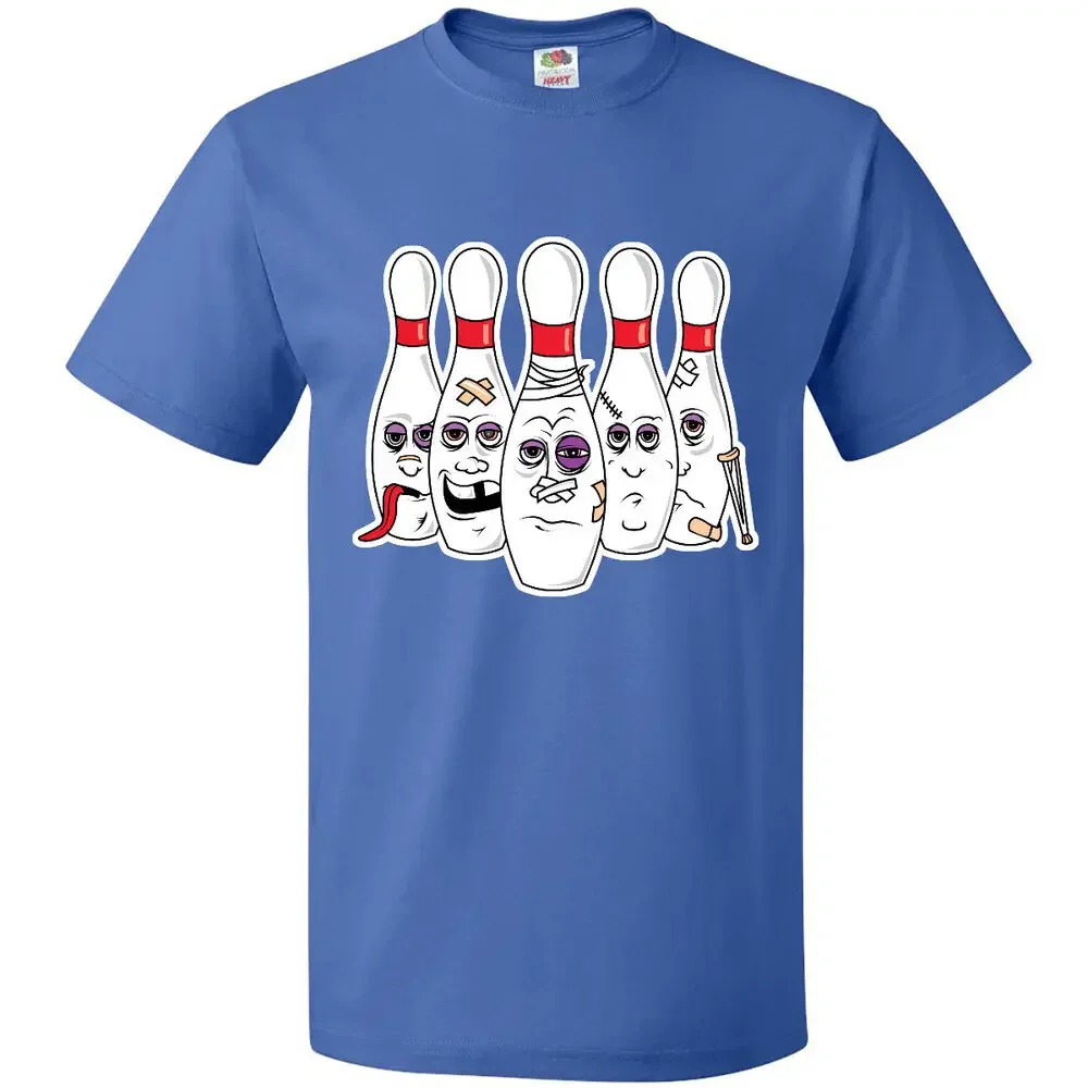 Beat Up Bowling Pins T-Shirt Funny Humor Humorous Sarcasm Dooni Unisex T-shirts Cotton Luxury Brand Vintage Oversized