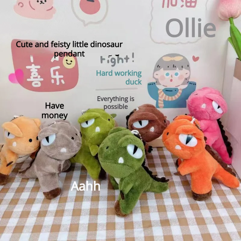 

New Ins Cute Dinosaur Key Chain Creative Stuffed Toy Doll T-rex Rex Bag Mobile Phone Pendant Student Mobile Phone Gift Ornaments