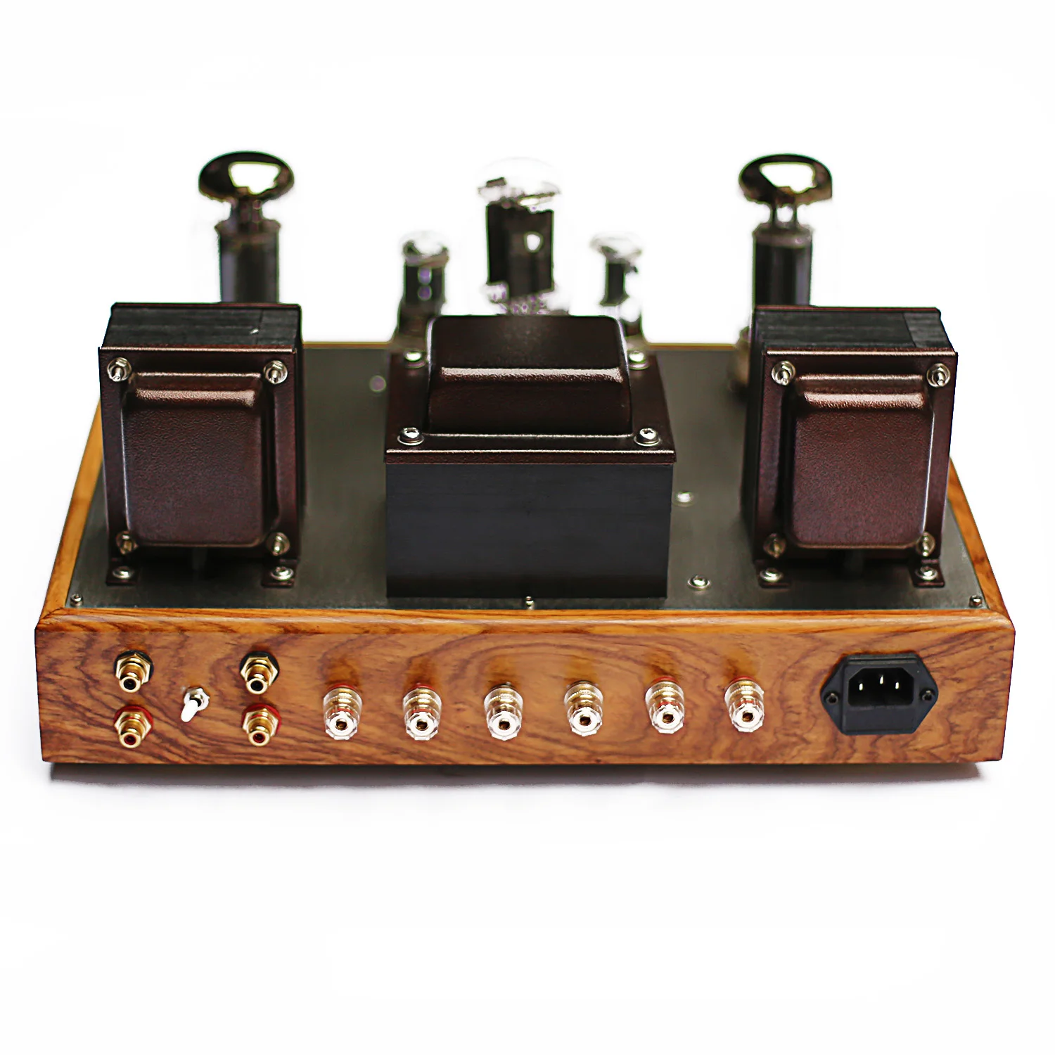 New GWP351 6N8P pushes KT88 single-ended tube amplifier 10W*2 red sandalwood solid wood case with wide sound range , rich layer