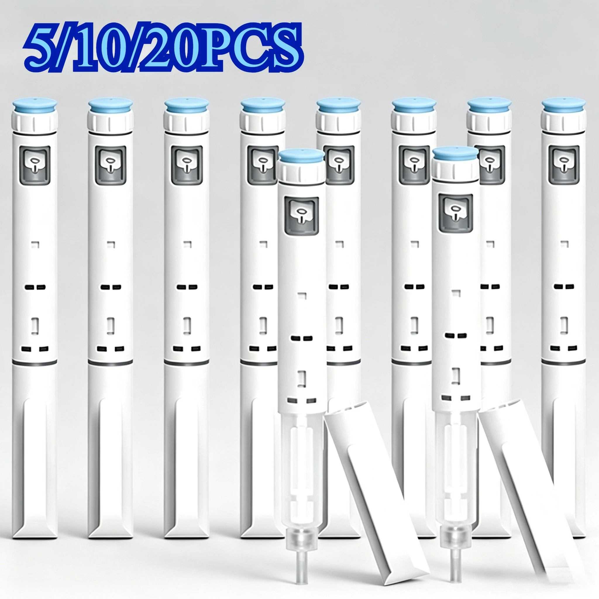 5-20Pack Color Optioal Disposable Injection Pen Magic Pen 60U insulin Syringe Tattoo Handle Pen Fitting with 3ml Glass Vial