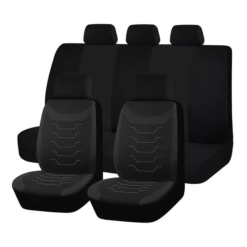 Universal 7 Colors Car New 5 Seats Cover Auto Car Seat Covers Ployester Cushion Full Set Front Rear For Sedans Seat Covers AT MT
