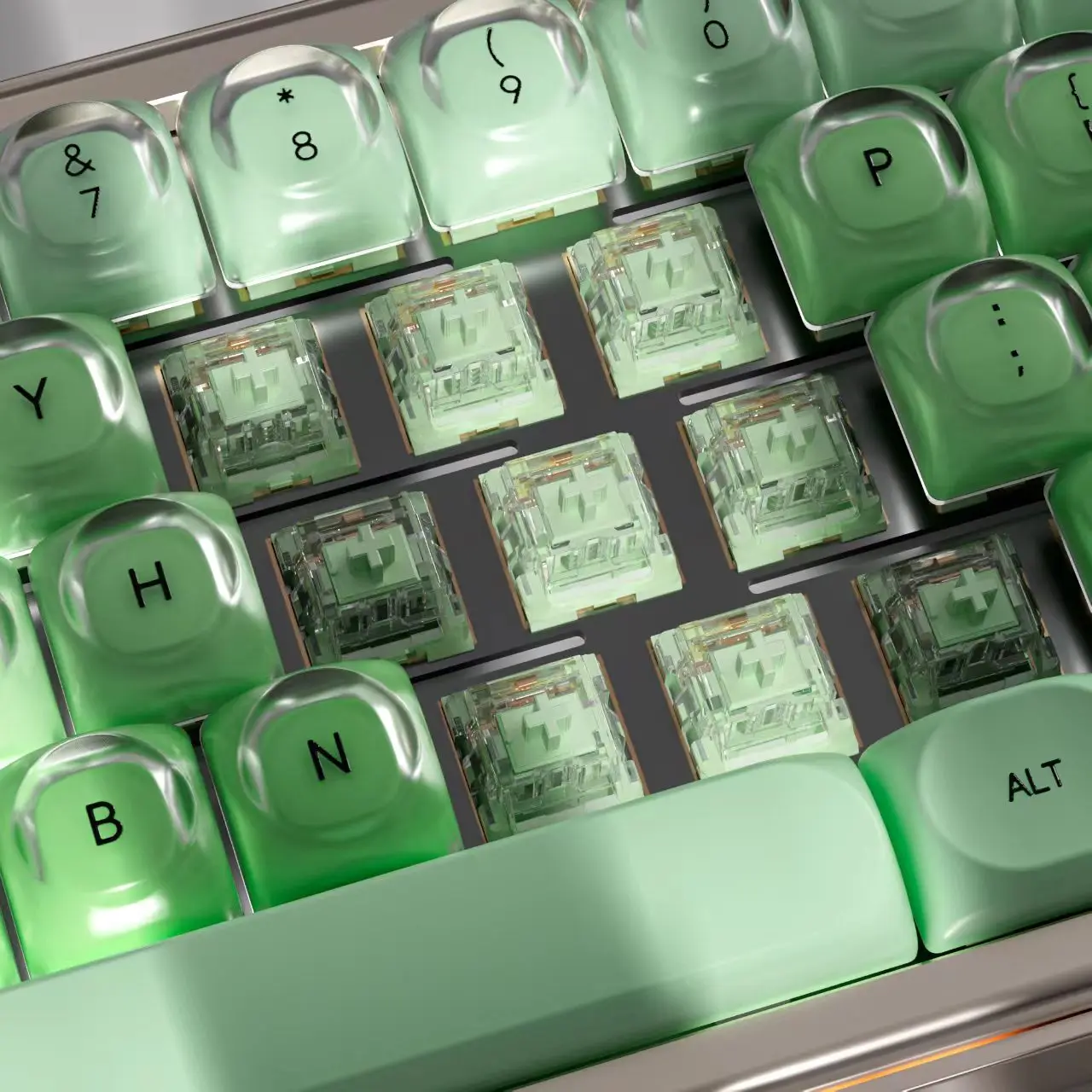 

Jasmine Green Keyboard Switch: 3-pin tactile feedback switch, suitable for mechanical keyboards; waterproof and dustproof switch