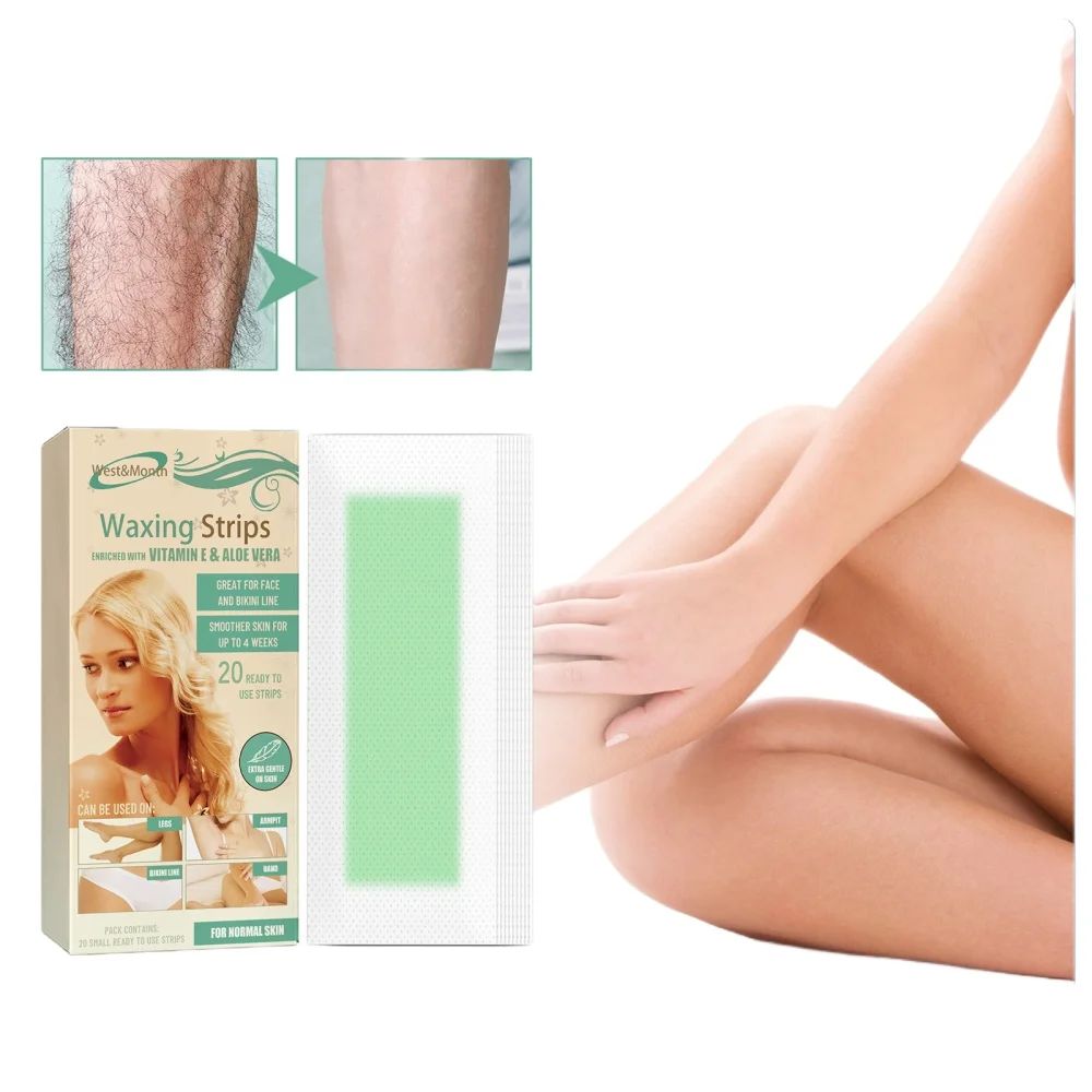 

"Wax Strips for Hair Removal - Depilatory Waxing Strips for Legs, Bikini, Arms, Body - 32 Count"