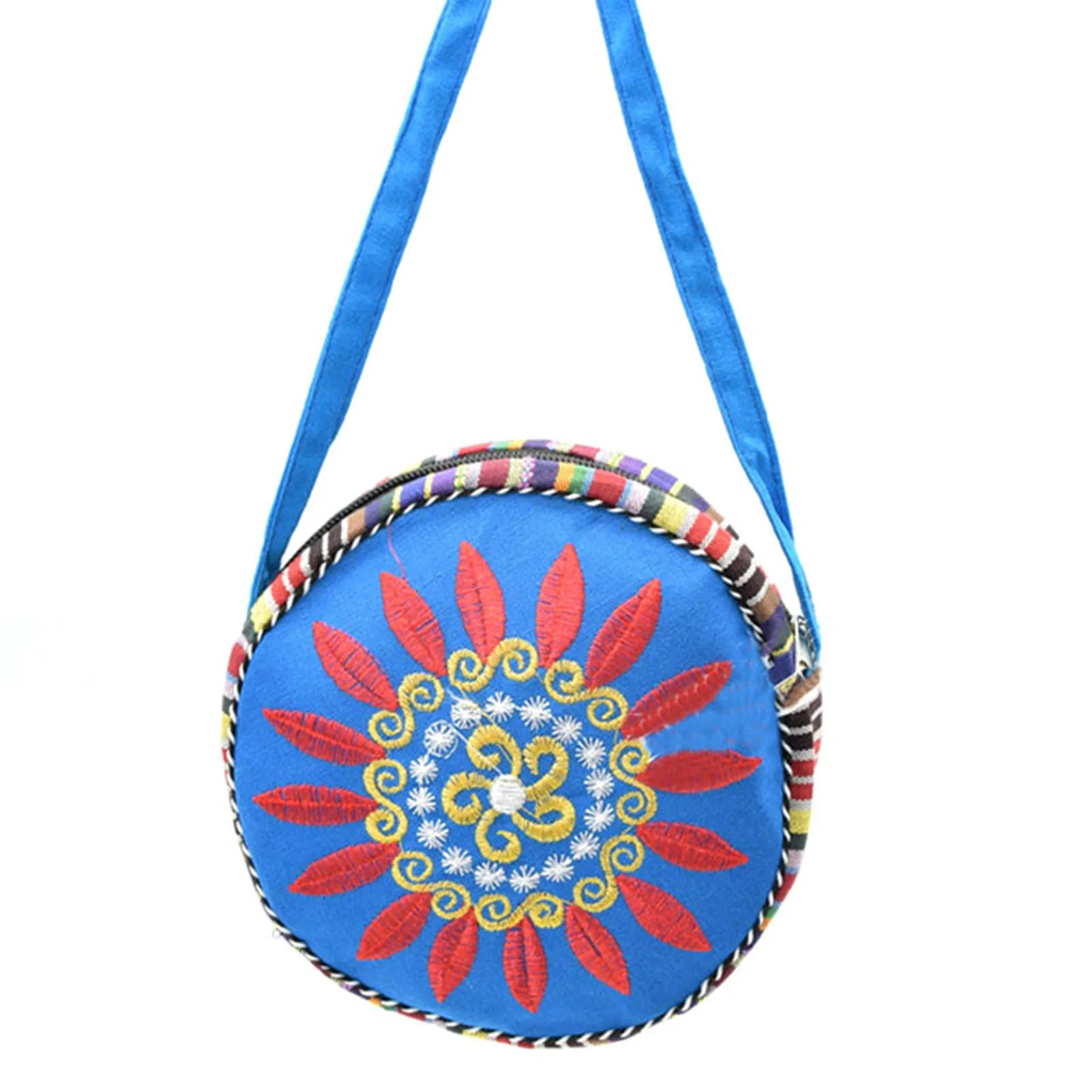 

Embroidered Sunflower Crossbody Bag Vibrant Flower Embellished Handbag Perfect for Outdoor Traveling