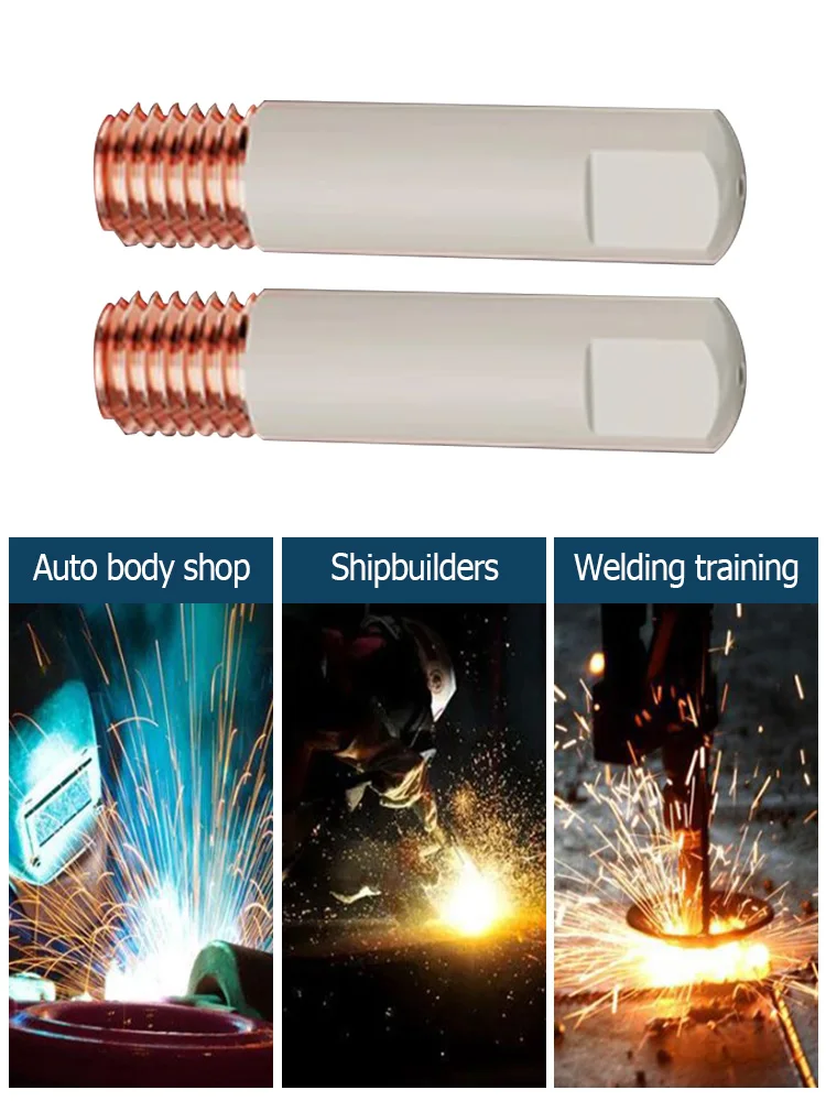20 قطعة MB 15AK لحام الاتصال نصائح طلاء جديد حماية 25 مللي متر M6 فوهة الغاز تلميح 0.8 مللي متر-1.2 مللي متر MIG شعلة لحام أداة لحام أجزاء