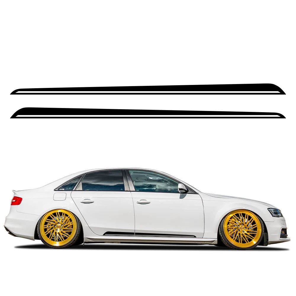 

For Audi A4 B8 B9 B7 8W 8K 8E Avant Quattro Allroad TFSI B6 B5 Car Both Side Sticker Vinyl Film Decals Graphics Accessories