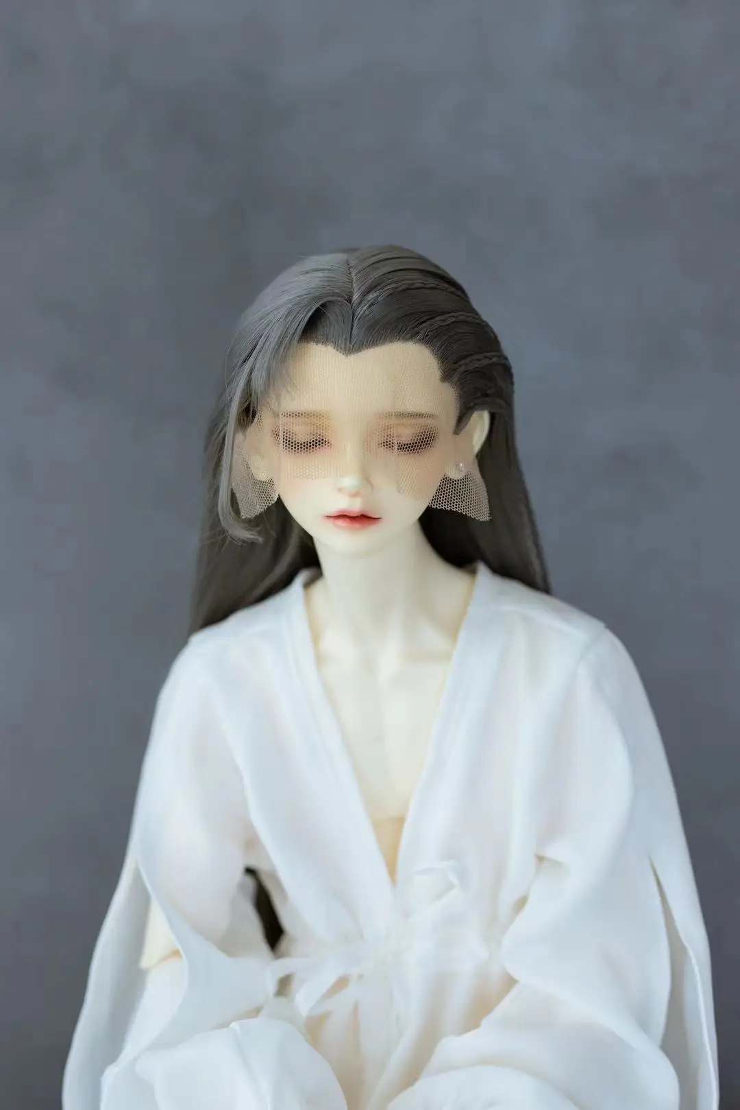 BJD Doll Unisex Wig 1/3 Beauty Cusp High Temperature Silk Long Elegant Forehead Hand Hook Styling Hair Blank Doll Accessories