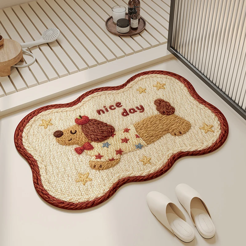 

Коврик Batoom из льняной ткани, впитывающий, нескользящий, водонепроницаемый, грязеотталкивающий, машинной вязки, для домашнего использования