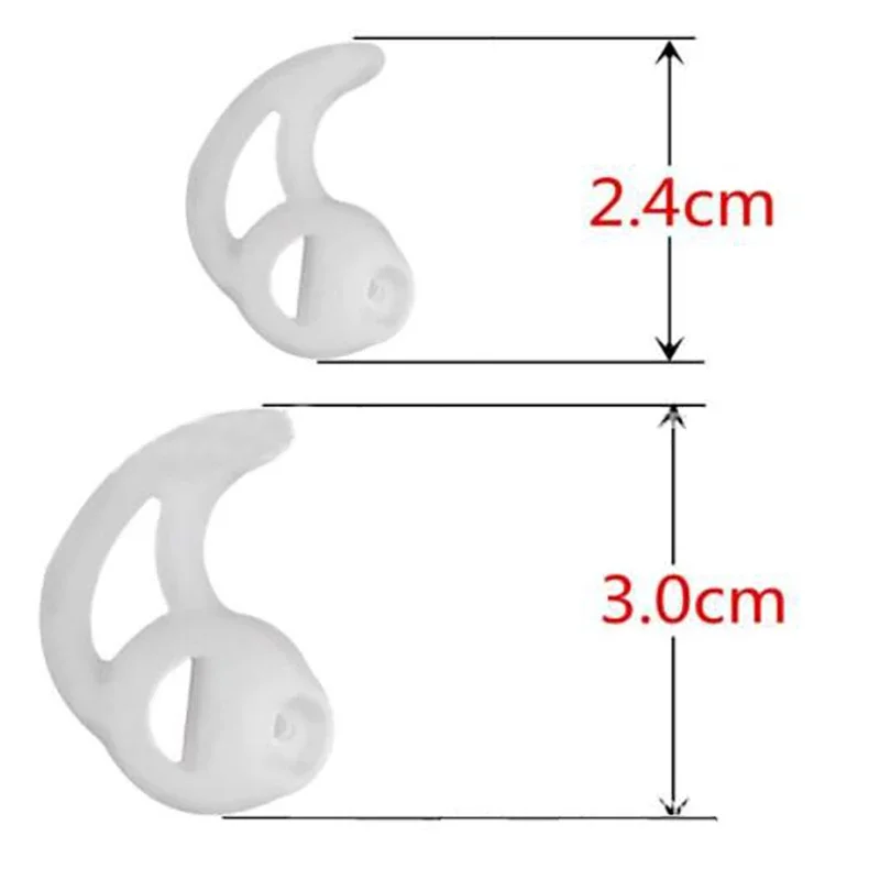 2pcs Silicone Fin Ear Mold for Two Way Radio Earpiece Replacement Earmold Earbud