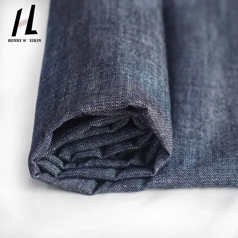 В наличии Низкая цена оптом 190GSM Простая легкая джинсовая ткань на метр и изготовленная на заказ кий для шитья рубашек, одежды, дивана, ткани