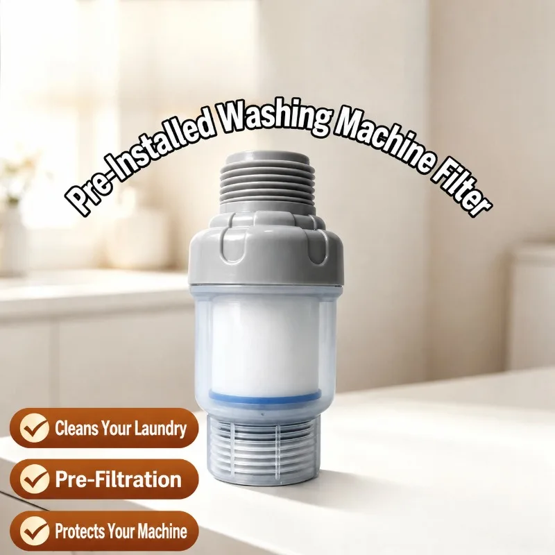 Washing‑Machine Inlet Pre‑Filter Household Tap Water Pipeline Accessory Reusable Washable 3/4 Inch Interface Universal Faucet