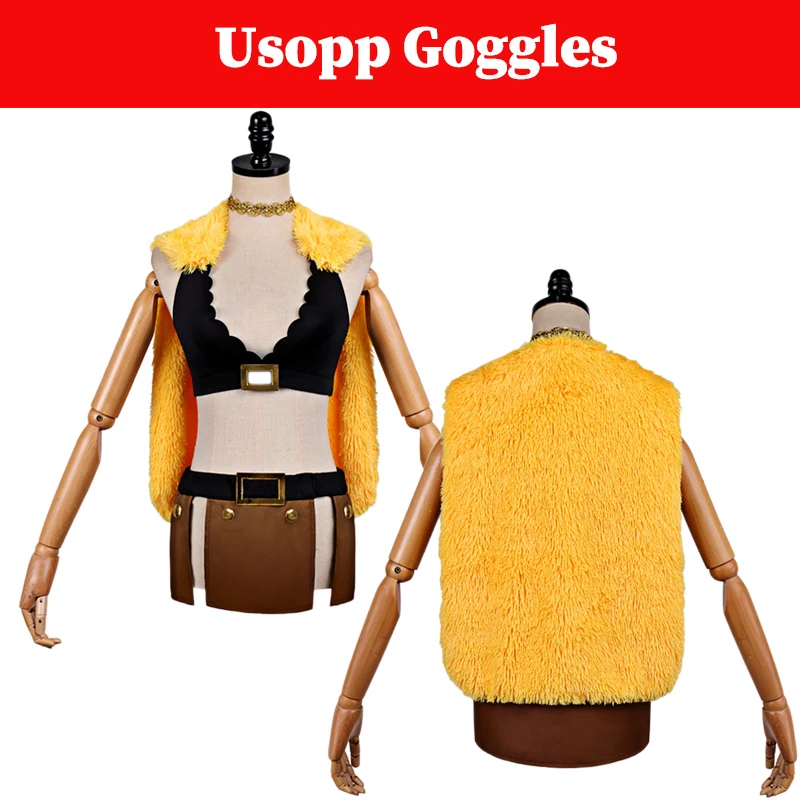 

2026 Anime Pirate Nami Elbaf Cosplay Costume Black Undershirt Yellow Shawl Skirt With Accessories Women Female Halloween Outfits