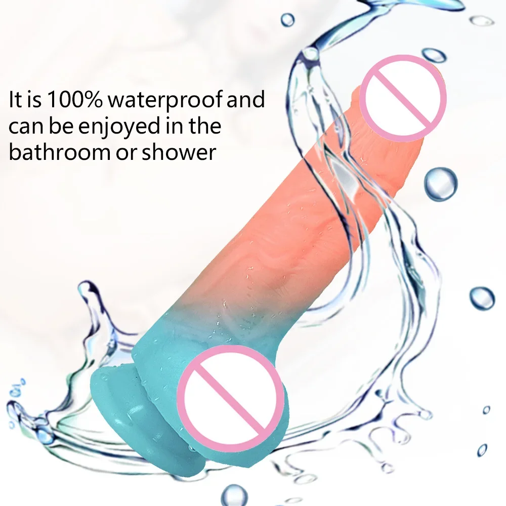 مادة السيليكون المضيئة قضبان اصطناعية الفلورسنت وهمية القضيب كبير ديك الذكور الأعضاء التناسلية لعبة الجنس لمدة 18 الكبار النساء زوجة هدية صديقة #4