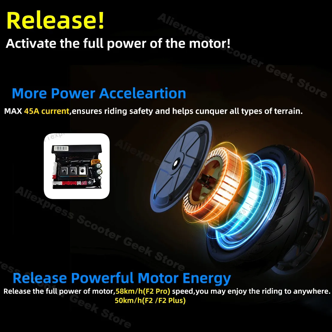 وحدة تحكم مخصصة 58 كم/ساعة سرعة غير محدودة لـ Ninebot بواسطة Segway F2/F2 II/F2 PLUS/F2 PRO E D Scooter 32 كجم 58 كم/ساعة جزء اللوحة الأم