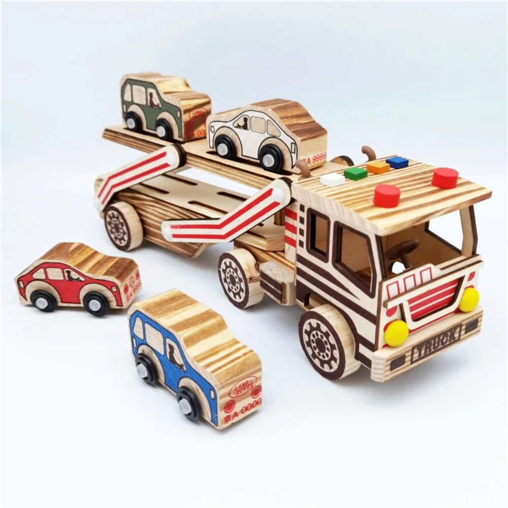 

Double Layer Transport Colorful Truck Simulation Model Home Decor Kids Toy Wooden Craft For Creative Play And Room Decoration