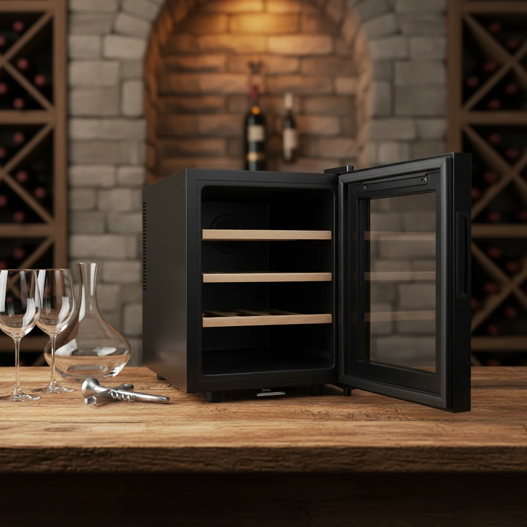 

Beverage Cooler Fridge Modern Wine Cabinet with Glass Door -Standing Outdoor Use