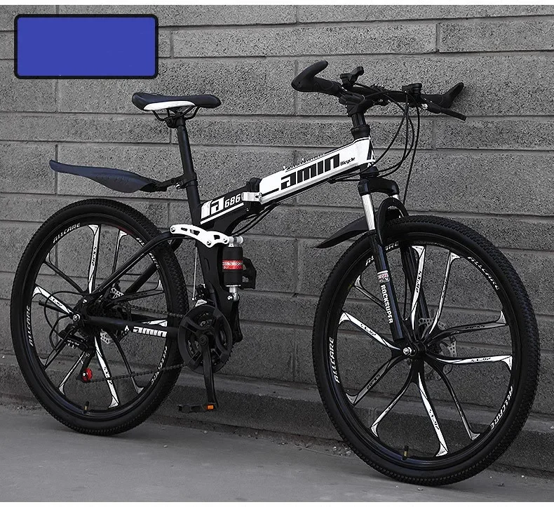 

2024 New Cheap Price 26 Inch 21 Speed Ten Blade Wheel Foldable Variable Speed Double Disc Bicycle Mountain Bike Sports Bicycle