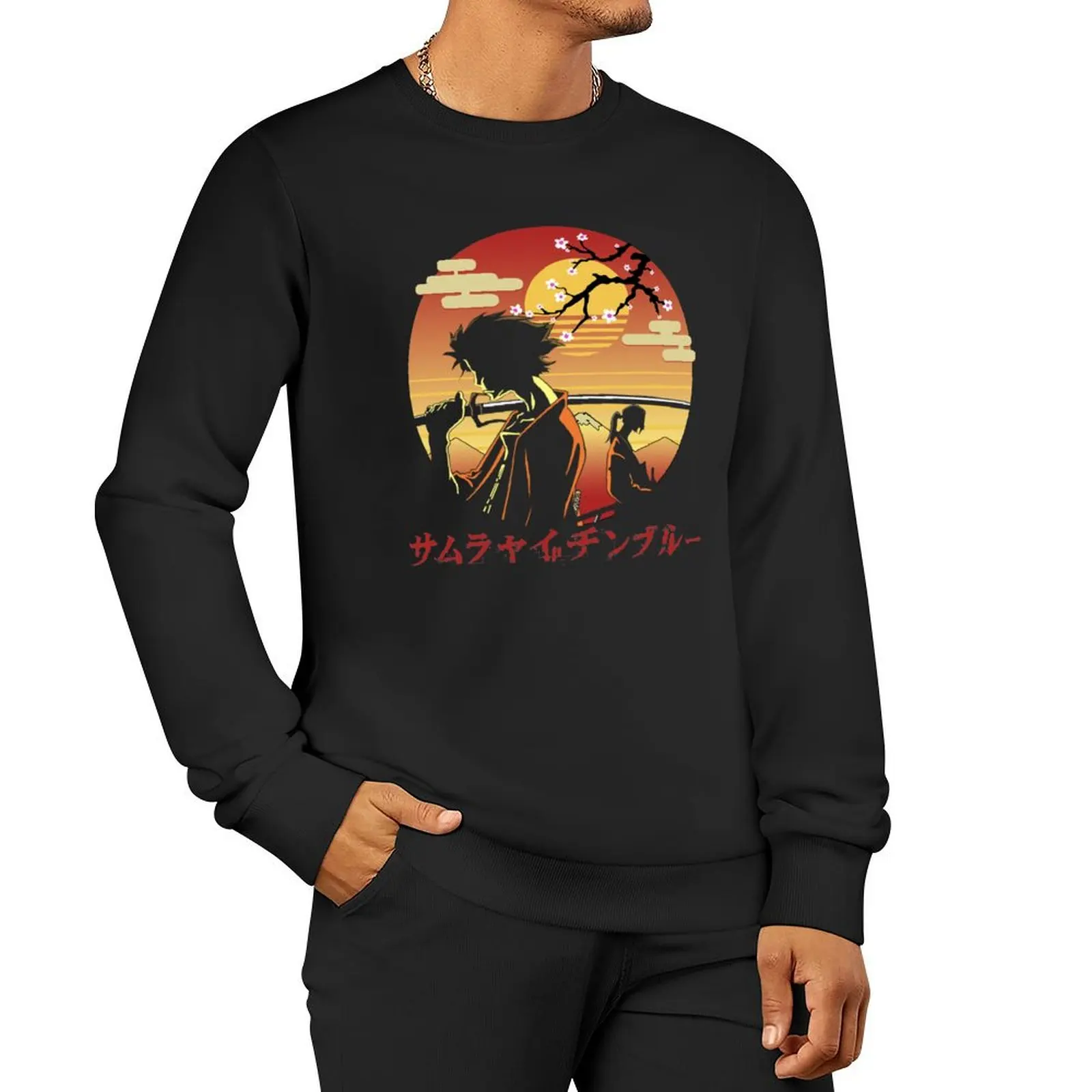 

Mugen And Jin Champloo Japanese Sunset Pullover Hoodie winter clothes men's sweat-shirt set mens clothes autumn sweatshirt