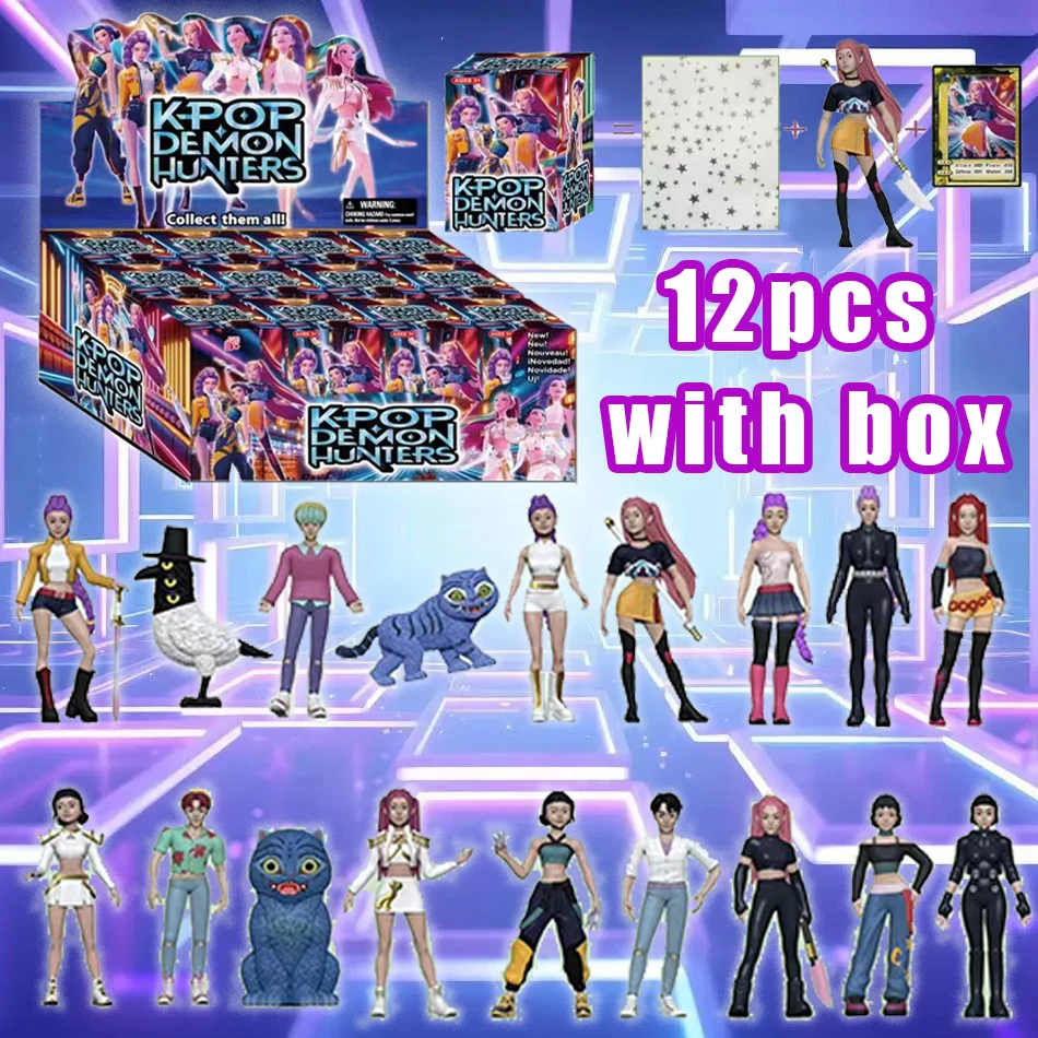 Anime Movie Blind Box K-POP Witch Hunt Super Idol Rumi Mira Zoey Demon Hunter Mini Figurine PVC Model Birthday Gift Blind Box