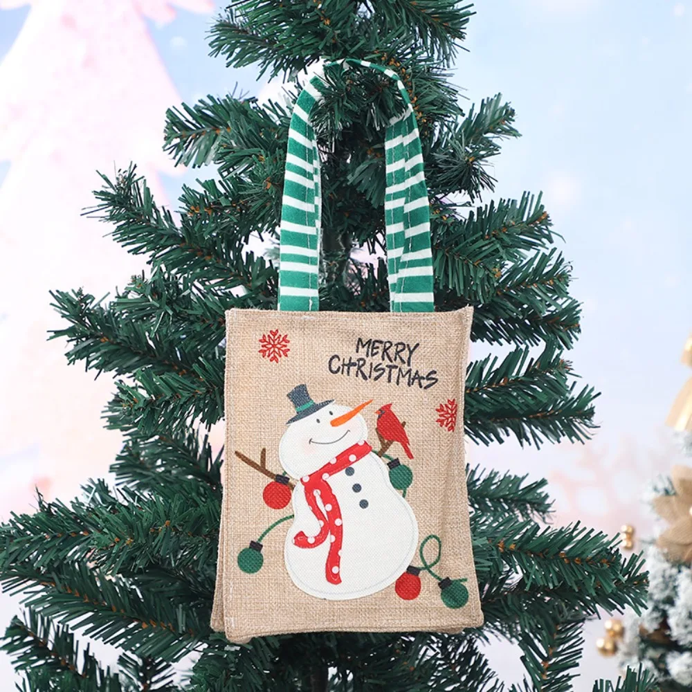 Traveling Bag Fashion Candy Bag Snowman Lovely Nylon Female Handbag Cartoon Storage Basket Christmas Style Bag