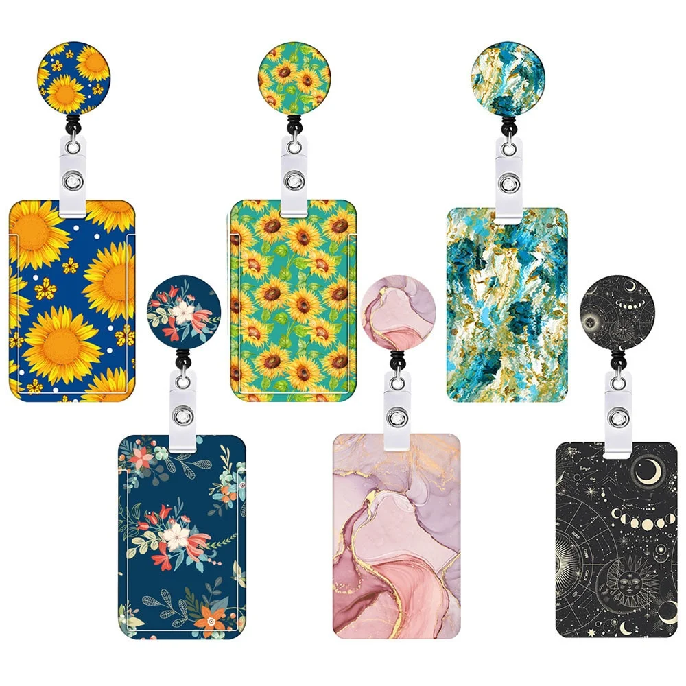 10 Pack Vertical ID Badge Holders with Detachable Neck Lanyards Sublimation Blank Card And Lanyard for Business And School
