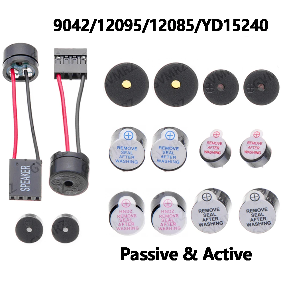 9042/12095/12085/YD15240 Series Passive & Active Electromagnetic Piezo Buzzer Assortment for Electronics & DIY EMB  12V 5V 3V