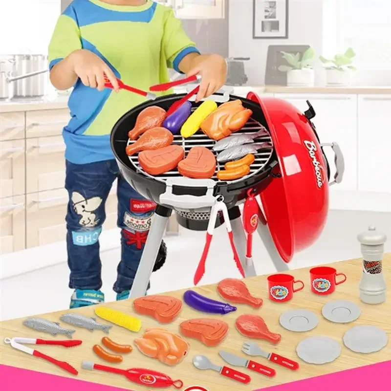 Kinder tun so, als ob Spielzeug tragbar interessante kreative elektrische Grill wagen Spielzeug Simulation Grill Spielzeug Set Grills pielzeug für Kinder Kinder