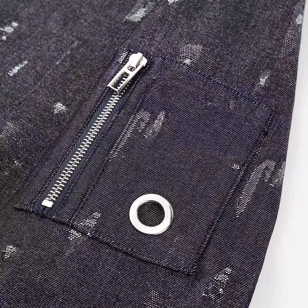 Spring Faion Baseball Kraag Denim Jaet Comfortabel Puur Katoen Casual Jas Heren Stretchy Ort Sve Ritssluiting