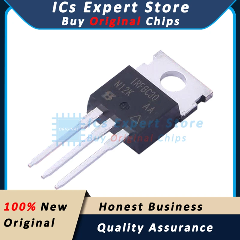 10PCS/LOT Original Transistor IRFBC30PBF N Channel 600V 3.6A MOSFET IRFBC30 IRFBC30PBF TO-220