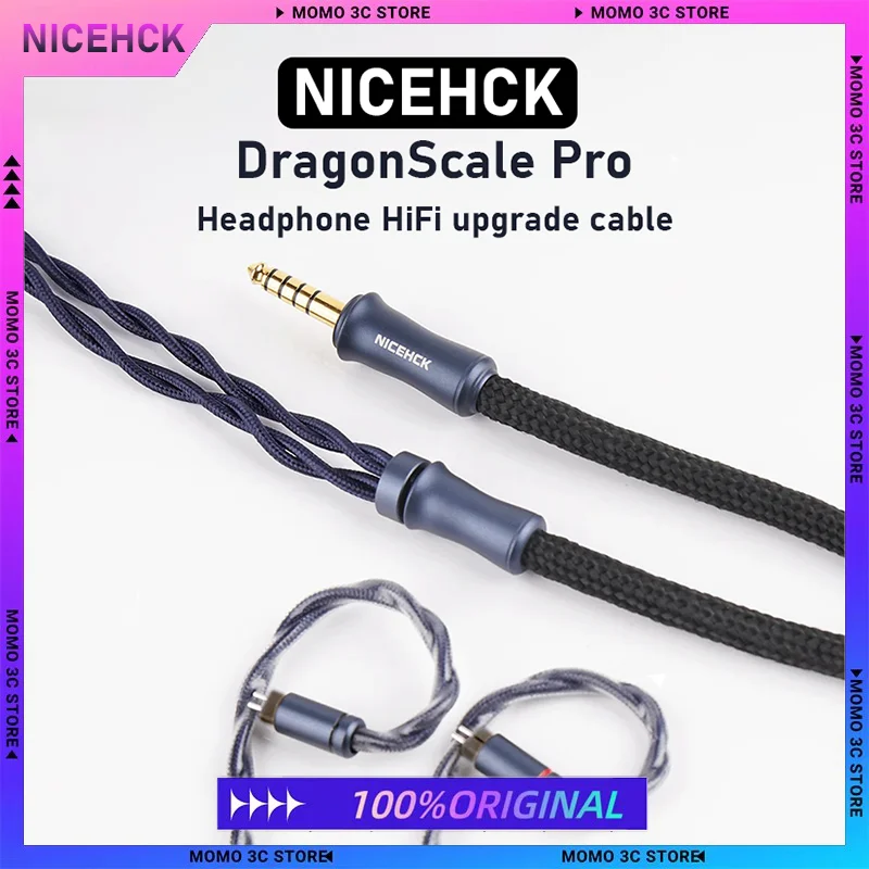 

NICEHCK DragonScale Pro IEM Aduio кабель 8N наушники сверхвысокой чистоты сменный провод 2-контактный позолоченный OFC штекер 4,4 мм для NX8 P50