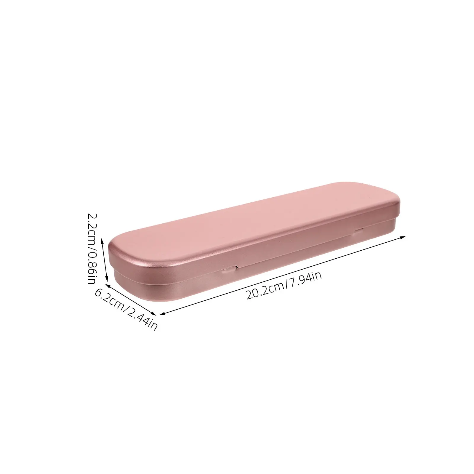 2Pcs Metal Pen Case Sturdy Tinplate Construction Clamshell Opening Portable Student Pencil Organizer Desktop School Office
