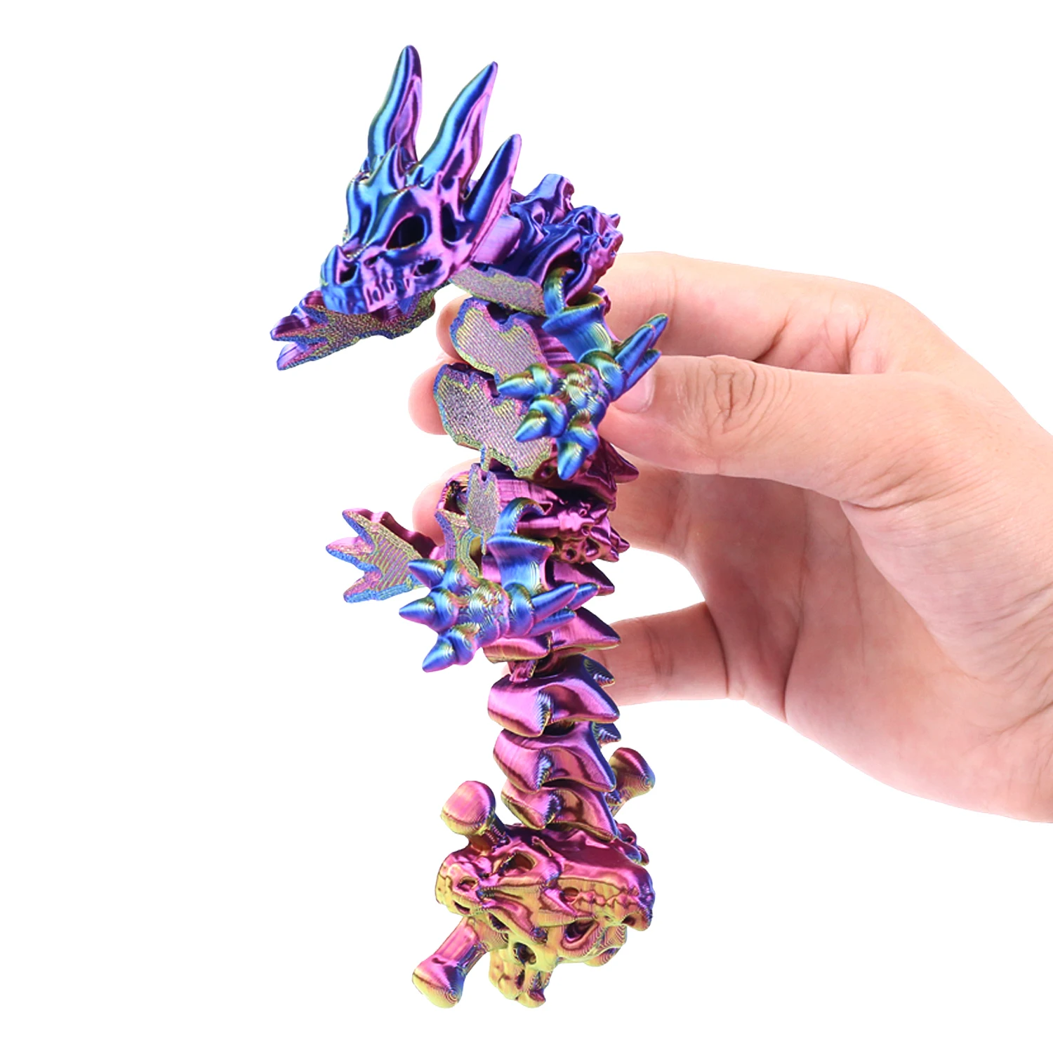 3D gemstone dragon colorful decoration can swing multi head dragon creative figurine trendy play