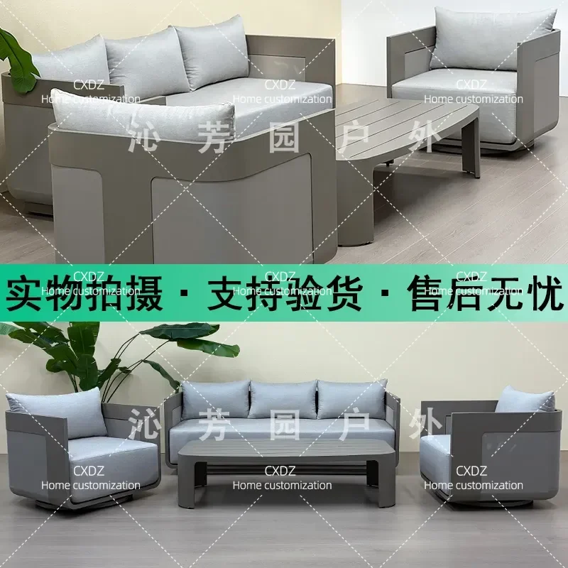 Nordic Villa Courtyard Sofa Hotel Garden High Quality Outdoor Furniture B & B Resort Balcony Leisure Sofa