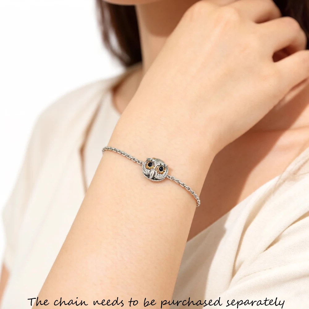 Beads Owl Autumn 925 Sterling Silver Gift Europe Jewelry Accessories For Women & Men