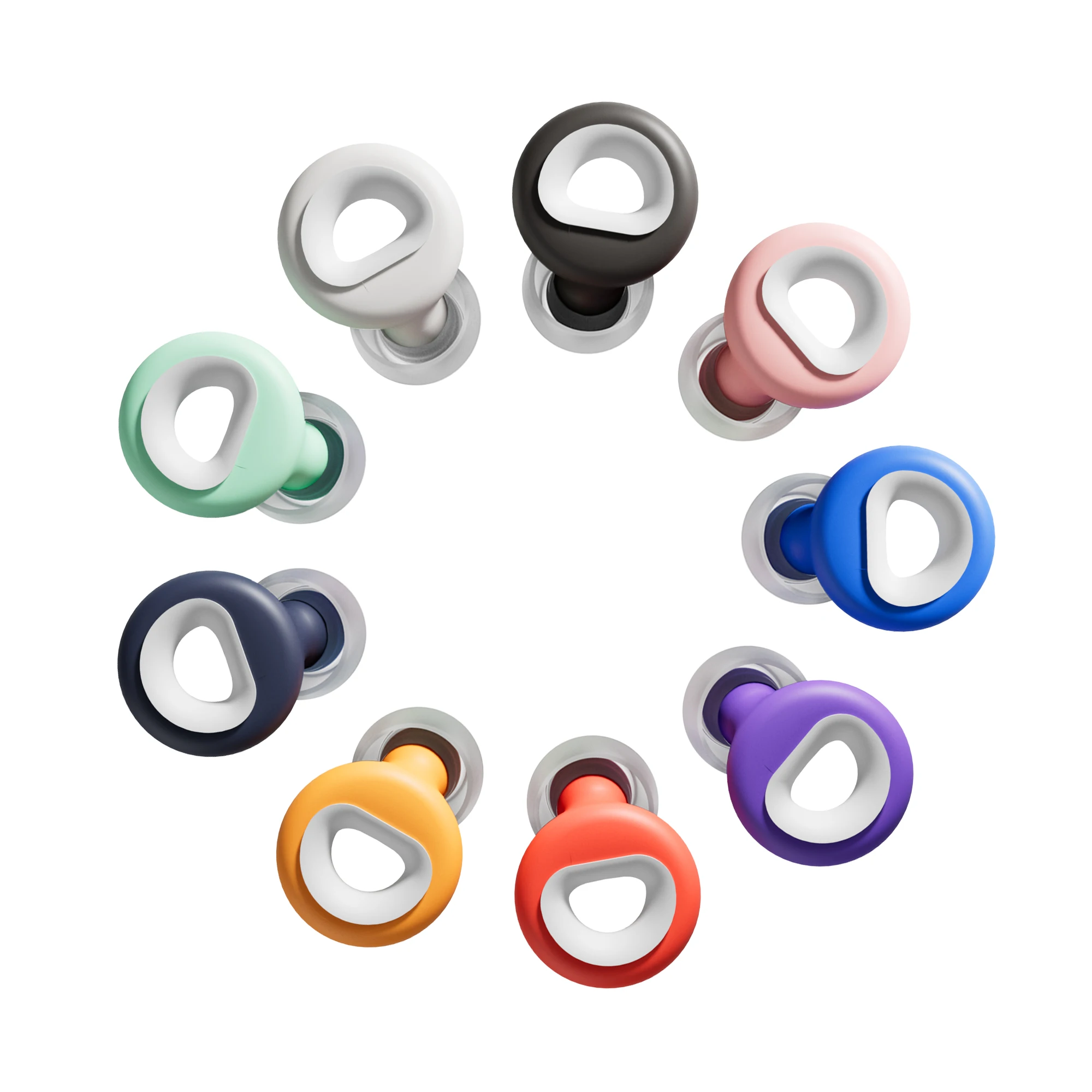 Reusable Silicone Snore Blocker Ear Plug with 8 Ear Tips in XS/S/M/L Anti-Noise Motorcycle Earplugs Noise Cancelling Ear Plugs