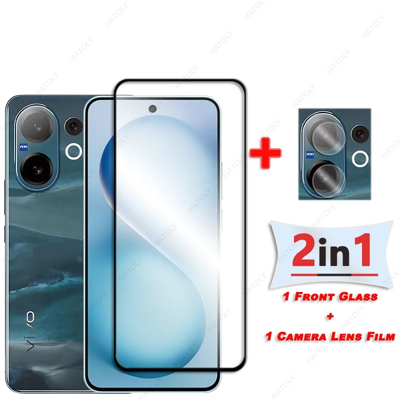 3D Edge Curved For vivo V60 Glass Screen Protector For vivo V60 5G Glass Black Edge Protective Film Camera Lens Protector