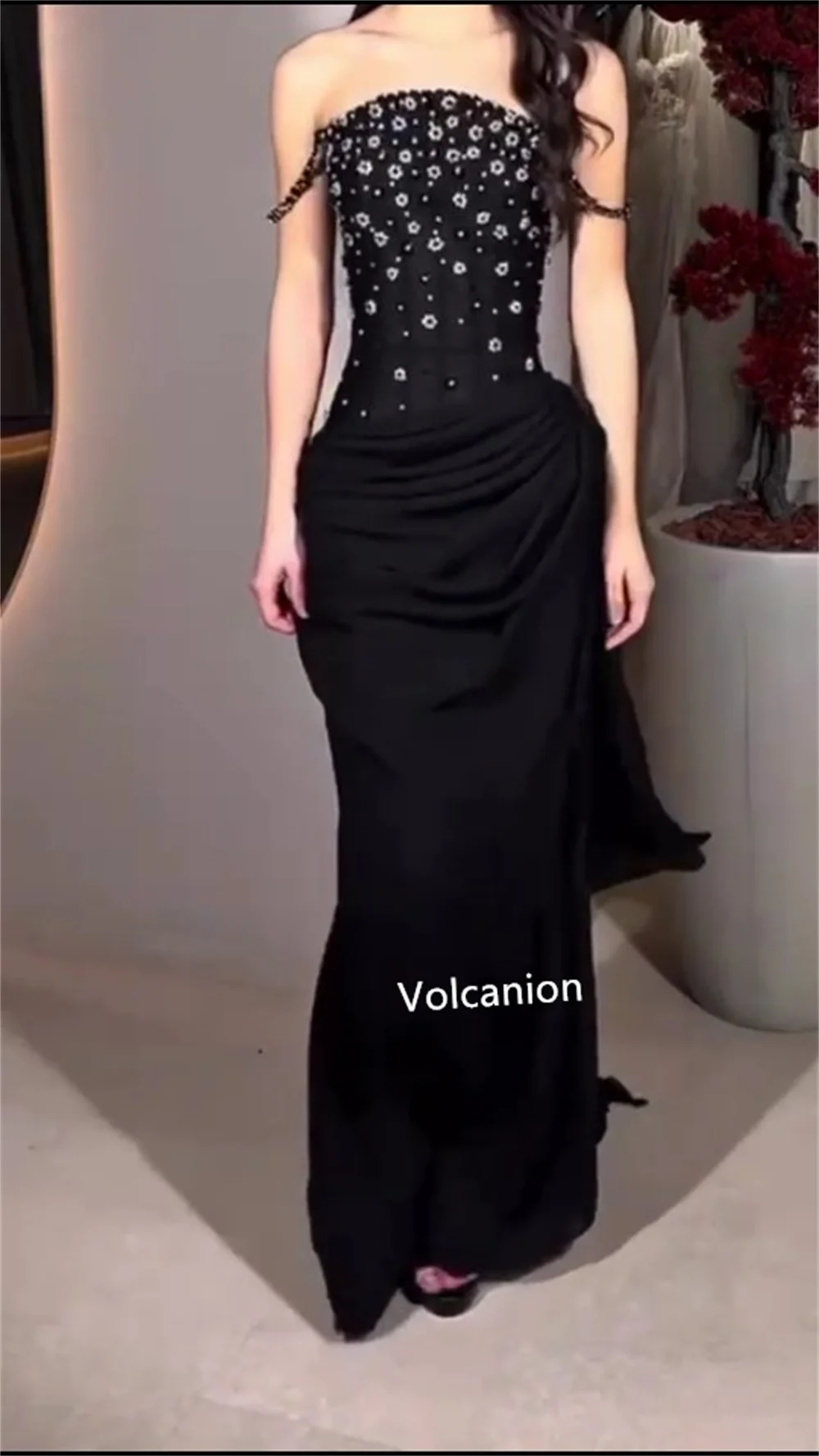 تخصيص الشيفون الديكور رايات غمد فساتين طويلة حمالة مفصل مناسبة حفلة موسيقية كلاسيكية رائعة مطابقة