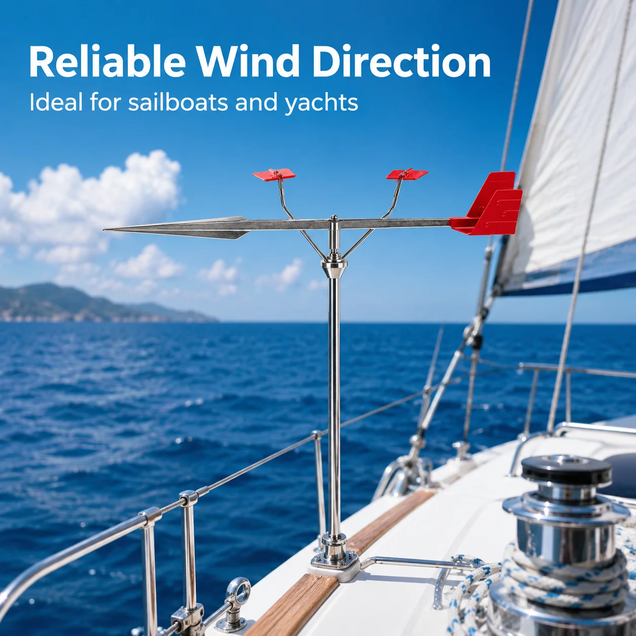 304 Stainless Steel Wind Direction Vane Marine Weather Vane Wind Indicator for Yacht Boat Sailing Navigation Accessories