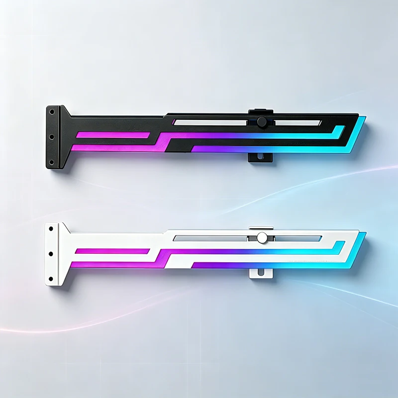RGB Sync Graphics Card Bracket 40/50 Series Fixed Support Frame Horizontal Mount Sea View Style for Enhanced PC Build