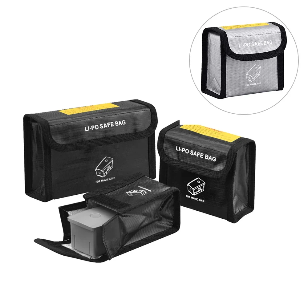 Battery Storage Safety Bag for DJI Mavic Air 2/AIR 2S Drone Battery Safe Case Explosion-proof Protective Bag Accessories