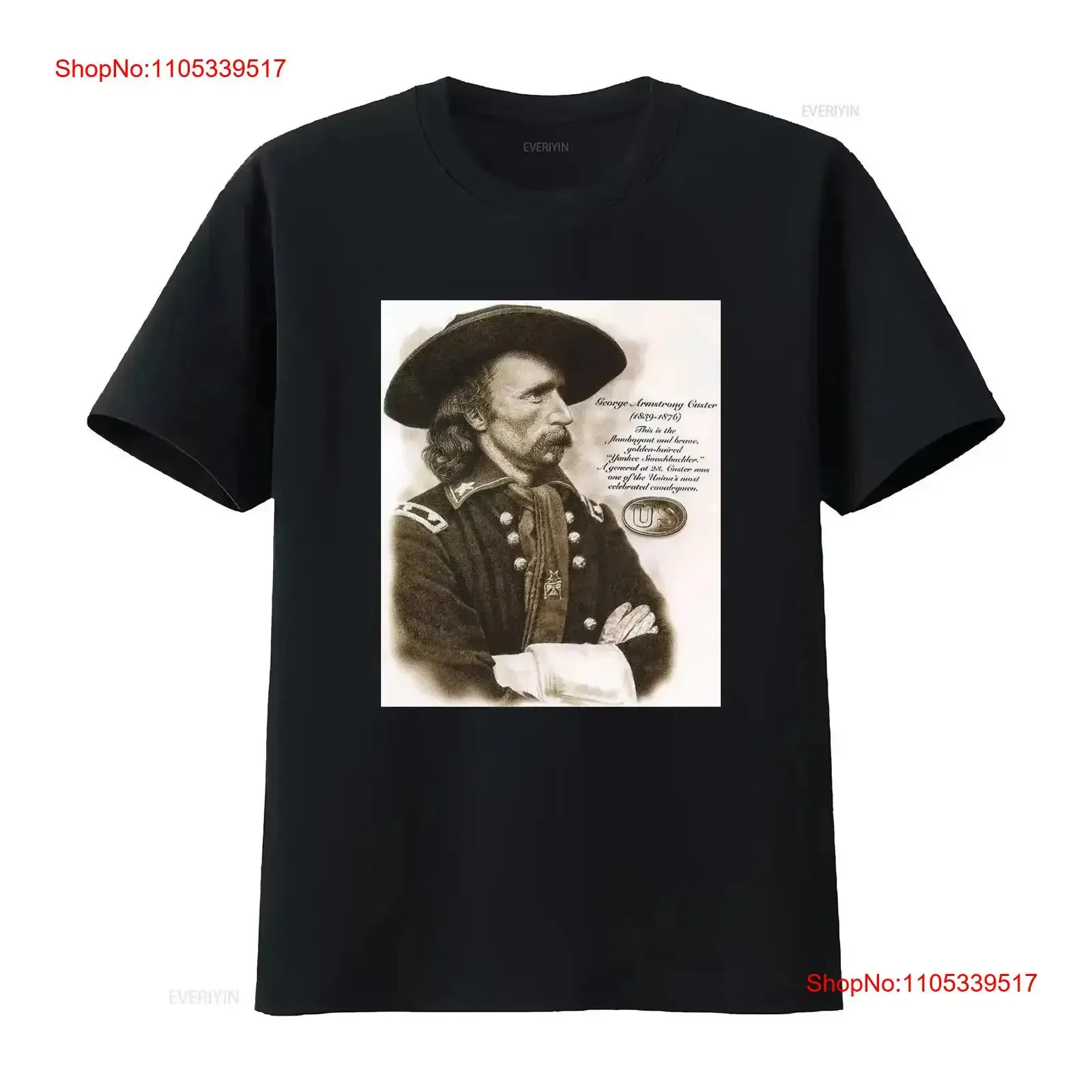 George Armstrong Custer T Shirt 7 X Large to 14 Pick Your Size vintage Washed designer clothes Breathable vintage Washed homme