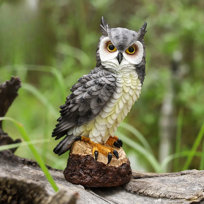 

The product can be customized.Fierce Owl Decoration Garden Outdoor Bird Decoration Homemoving Gift Resin Crafts Cross