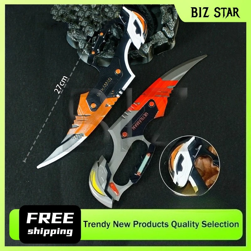 27cm/10.62in Arena Breakout Belial Dusk Claw Blade Metalowa broń Model Gry Peryferia Nóż treningowy Ozdoba Chłopiec Zabawka Prezent
