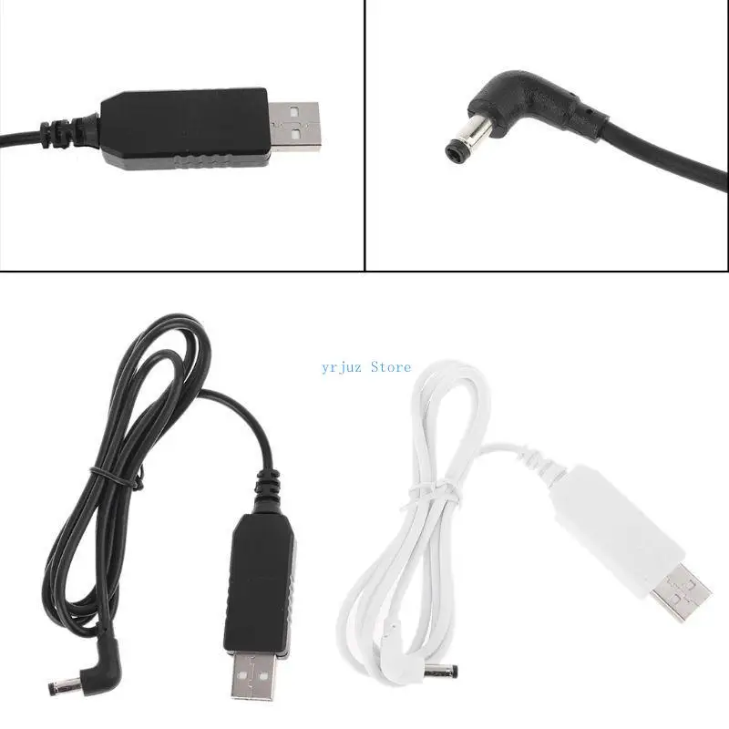 

583D 90 Degree USB 5 to 12V 4.0x1.7mm Power Supply Cable for for Smart Speaker for Echo Dot 3rd Router LED St