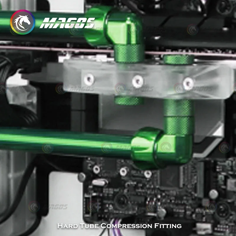 OD14mm Hard Tubing Fittings, Rigid Pipe Compression Hand Twist For PETG/Acrylic Tube Connector Water Cooling system