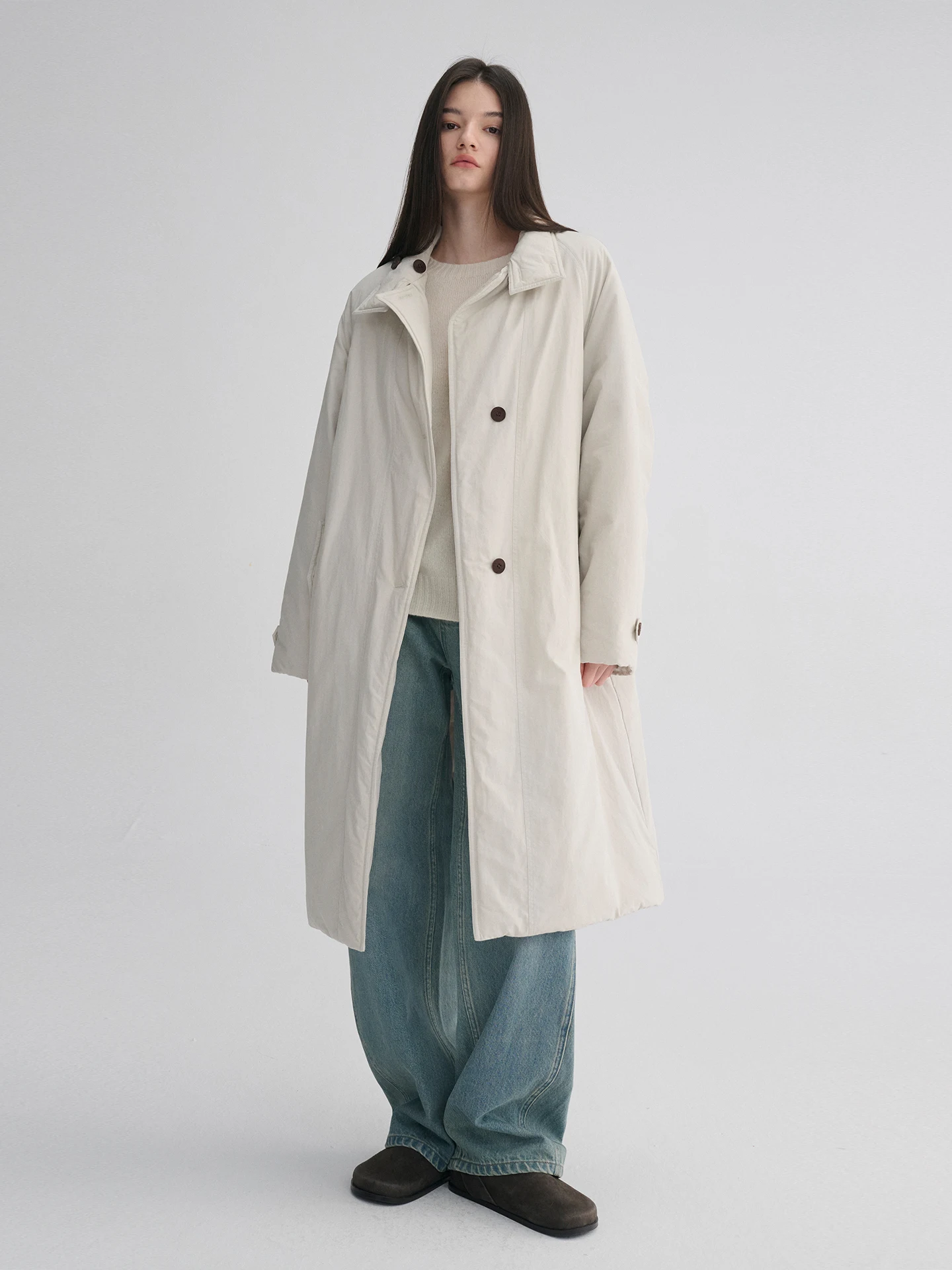 

Maison Cecile: Теплая хлопковая куртка на пуговицах с воротником-стойкой, свободного кроя, для осени и зимы, модная, для повседневной носки