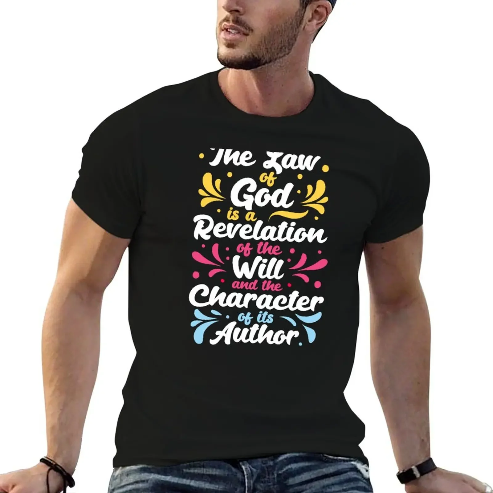 Ellen G. White christian quotes about god's law - inspirational message T-Shirt Aesthetic clothing mens graphic t-shirts